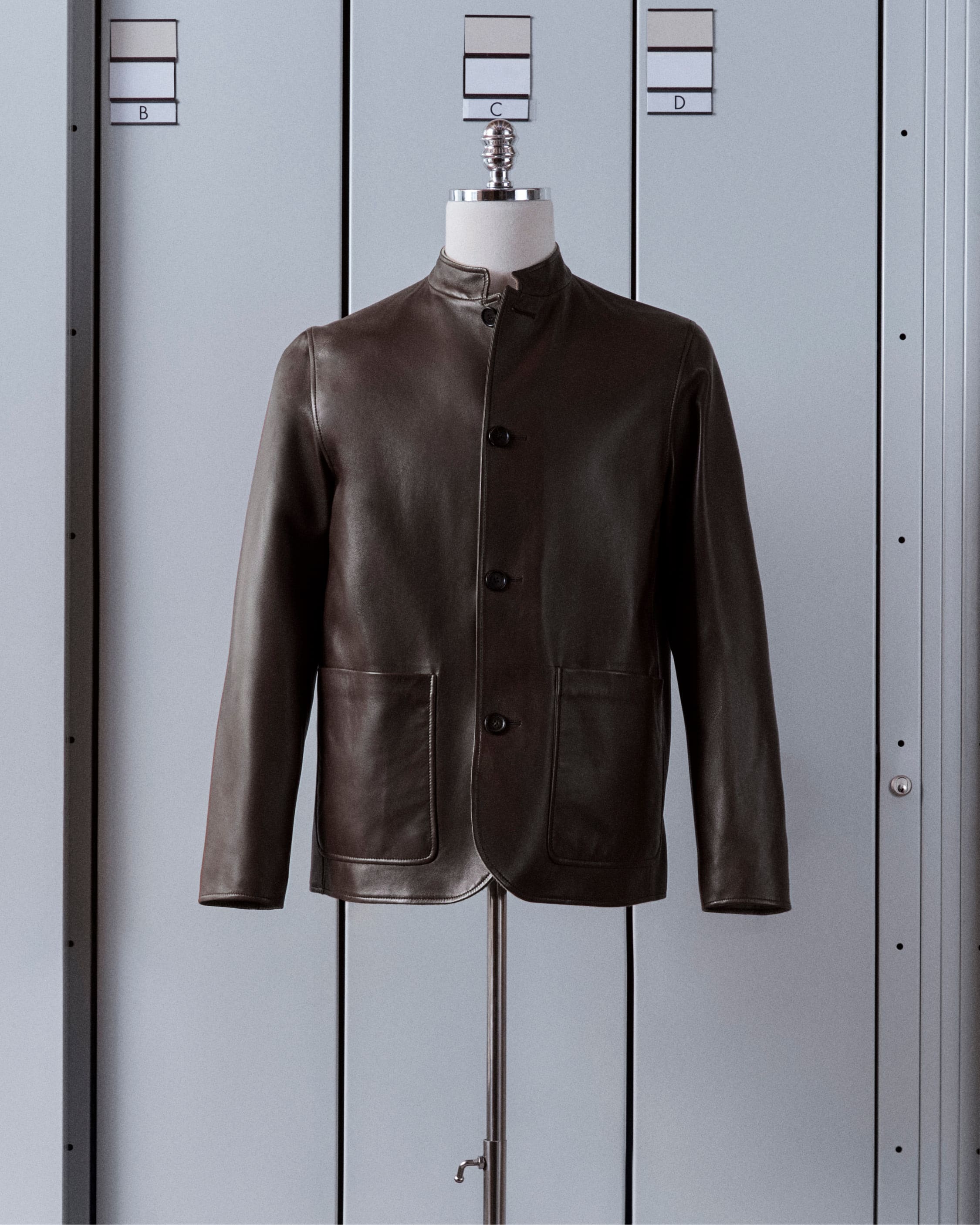 dunhill leather outerwear